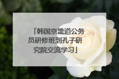 韩国京畿道公务员研修班到孔子研究院交流学习