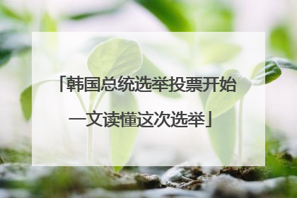 韩国总统选举投票开始 一文读懂这次选举