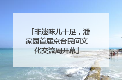 非遗味儿十足，潘家园首届京台民间文化交流周开幕