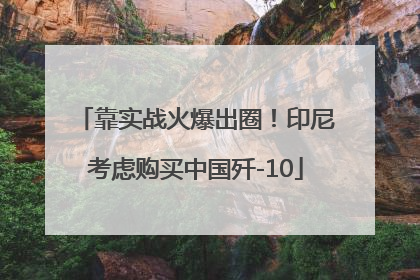 靠实战火爆出圈！印尼考虑购买中国歼-10