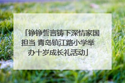 铮铮誓言铸下深情家国担当 青岛镇江路小学举办十岁成长礼活动