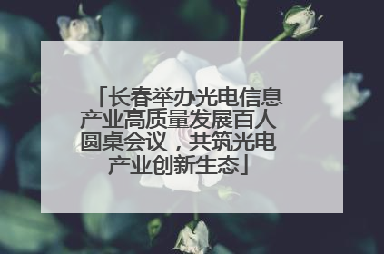 长春举办光电信息产业高质量发展百人圆桌会议，共筑光电产业创新生态