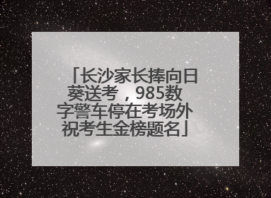 长沙家长捧向日葵送考，985数字警车停在考场外祝考生金榜题名