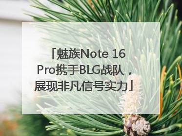 魅族Note 16 Pro携手BLG战队，展现非凡信号实力