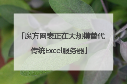 魔方网表正在大规模替代传统Excel服务器