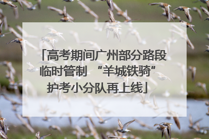 高考期间广州部分路段临时管制 “羊城铁骑”护考小分队再上线