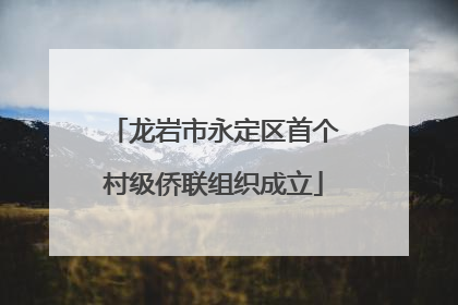 龙岩市永定区首个村级侨联组织成立
