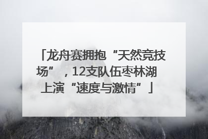 龙舟赛拥抱“天然竞技场”，12支队伍枣林湖上演“速度与激情”