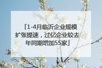1-4月临沂企业规模扩张提速，过亿企业较去年同期增加55家