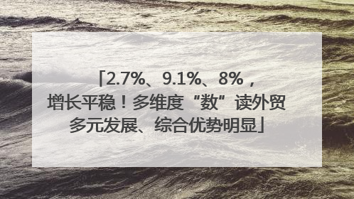2.7%、9.1%、8%，增长平稳！多维度“数”读外贸多元发展、综合优势明显