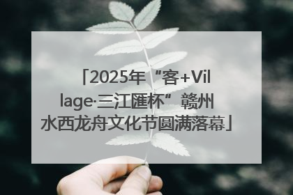 2025年“客+Village·三江匯杯”赣州水西龙舟文化节圆满落幕