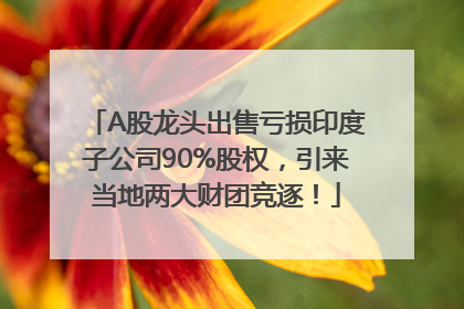 A股龙头出售亏损印度子公司90%股权，引来当地两大财团竞逐！