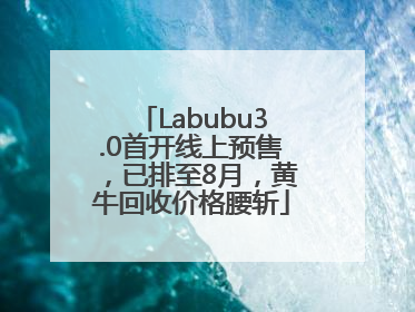 Labubu3.0首开线上预售，已排至8月，黄牛回收价格腰斩
